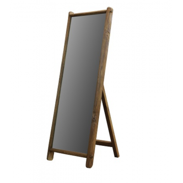 Miroir en pin sur pied, 62 x 165 x 8 cm