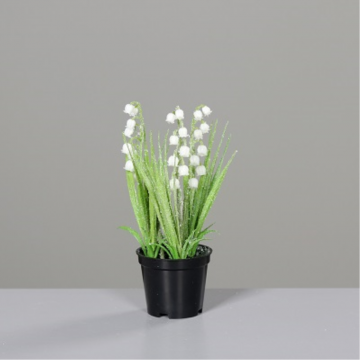Muguet artificiel en pot plastique 20cm