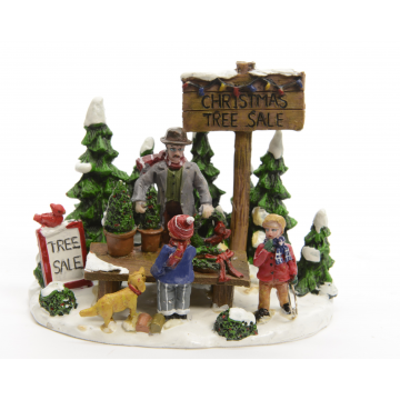 Figurine - vendeurs de sapins de Noël