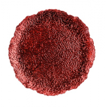 Assiette décorative rouge, diamètre 33cm
