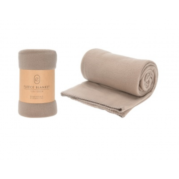 Couverture polaire taupe, 125x150