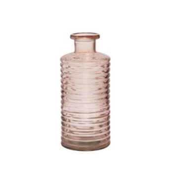 Vase bouteille rose H21.5 D9.5