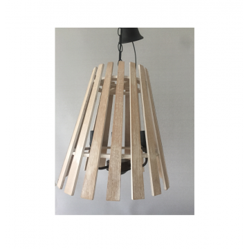 Lampe suspendue en bois, design moderne, diamètre de la lampe 40cm, hauteur 43cm