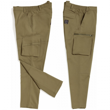 Pantalon homme en coton résistant, olive, taille XL