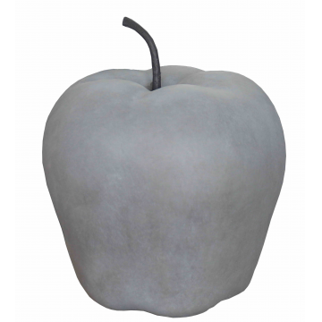 Pomme déco en fibre gris clair 23x23x21 cm