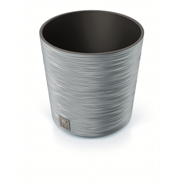 Pot rond en plastique ´FURU´, D25 x H24, gris