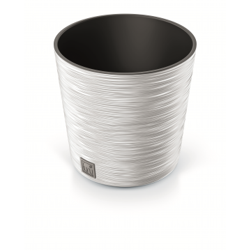 Pot rond en plastique ´FURU´, D25 x H24, blanc