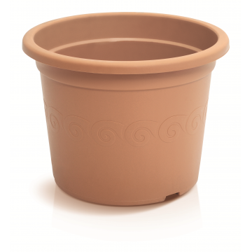 Pot en plastique ´PLASTICA´, D9 x H7, terracotta