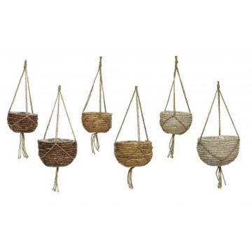 Cache-pot à suspendre, 3 coloris à choix, D25 x H16