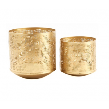 porte bougie yasmin doré, 16 X H 16