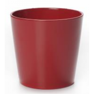 Cache-pot ALYSSE en céramique, rouge, D13,5 x H13