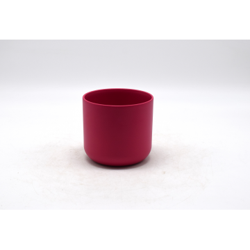 Cache-pot RELAX en céramique, framboise, D14,8 x H14,3