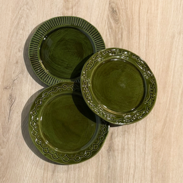 Set de 3 assiettes à apéritif en céramique  