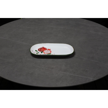 Assiette ovale en céramique 33 x 18 cm