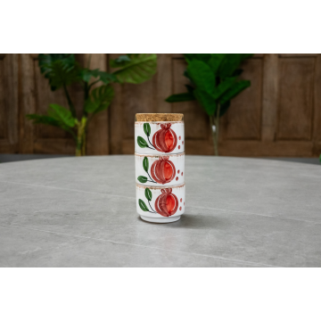 Set de 3 mini bols en céramique avec couvercle