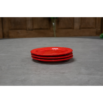 Set de 3 assiettes à apéritif en céramique 18 cm                                 