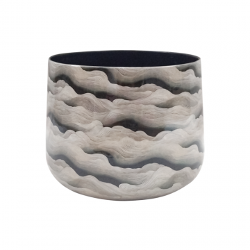 Pot en métal, motif Yamato, D11 x H11