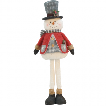 Bonhomme de neige en polyester, 36 x 19 x H94