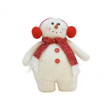 Bonhomme de neige en polyester, 33 x 14 x H39