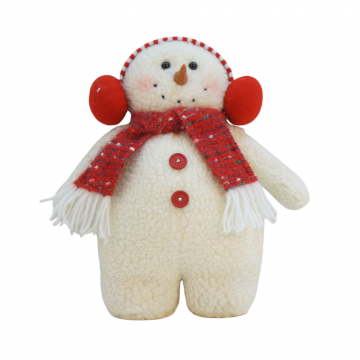 Bonhomme de neige en polyester, 28 x 11 x H32