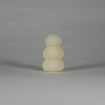 Bougie en forme de cairn, D9 x H15cm