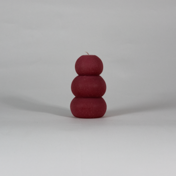 Bougie en forme de cairn, D9 x H15cm