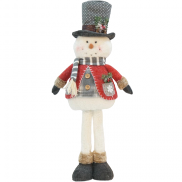 Bonhomme de neige en polyester, 28 x 14 x H66