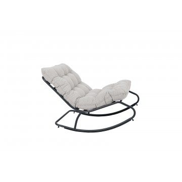 Rocking chair en métal avec coussin