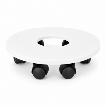 Support 6 roulettes D27 / Blanc
