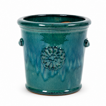 Vase céramique vert forêt 25X24 cm