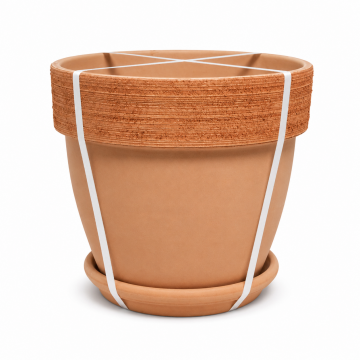 Kit vase et soucoupe GRAFFIATO, D30 x H26
