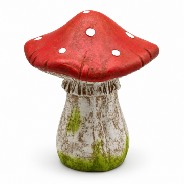 Champignon décoratif en polyrésine 25x25x29 cm