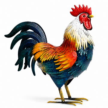 Coq en métal