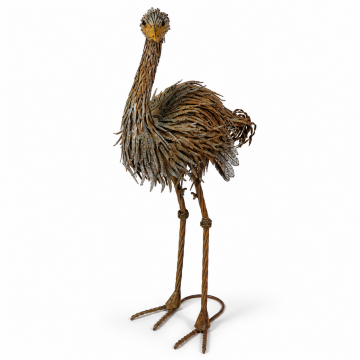 Autruche en métal, hauteur 85cm