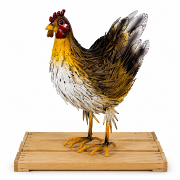 Poule en métal, hauteur 40cm