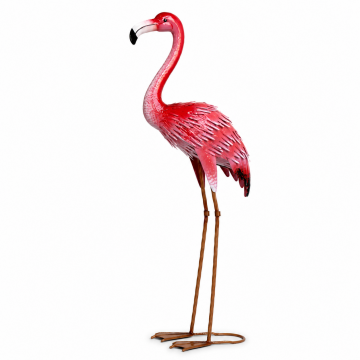 Flamant rose en métal