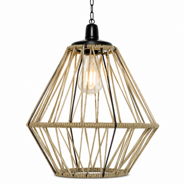 Lampe solaire suspendue en métal