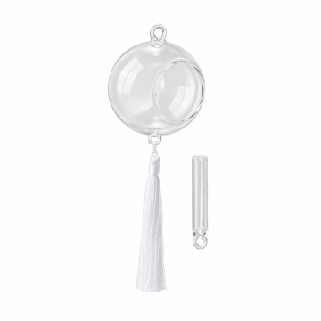 boule en verre avec pompom