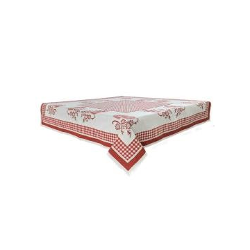 Nappe en tissu rouge et blanc