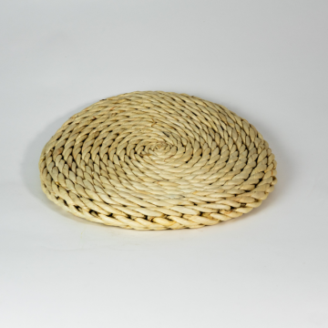 Pouf plat tissé