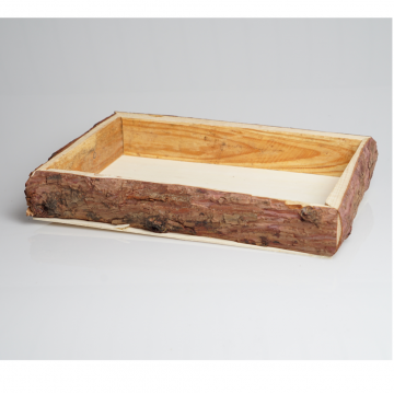 Plateau en bouleau rectangulaire 37x27x6cm