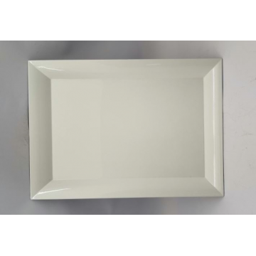 Plateau rectangle Dim. 35x25cm / Blanc brillant