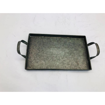 Plateau service rectangle Dim. 28x18cm / Métal noir