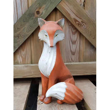 Figurine renard roux assis