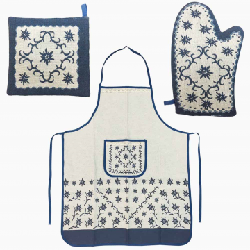 Y504 série, 1 pièce de tablier 72x82cm, 1 pièce de ensemble de tapis anti - échaudage 19x19cm, 1 piè