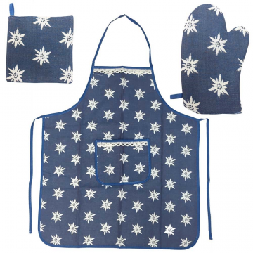 JFH042 série, 1 pièce de tablier 72x82cm, 1 pièce de ensemble de tapis anti - échaudage 19x19cm, 1 p