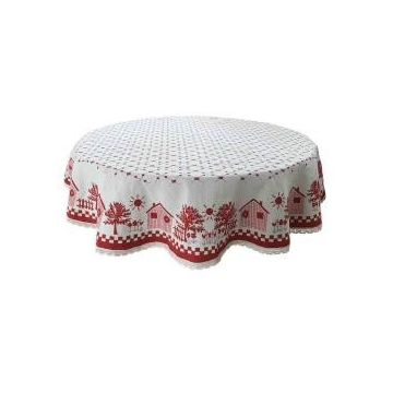 nappe ronde, diam 150cm,rouge