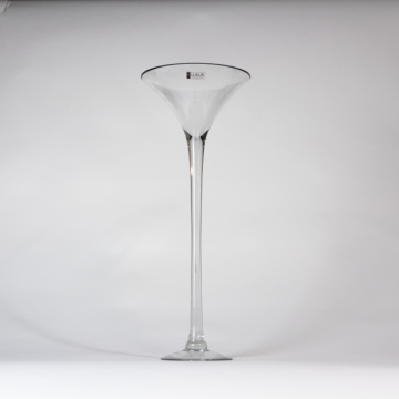 Vase en forme de verre à cocktail, diamètre 25 cm, hauteur 12 cm