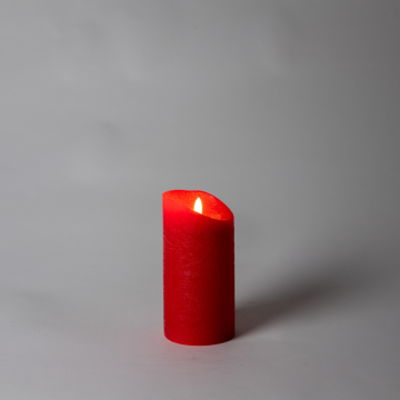 Bougie rouge LED avec flamme spéciale, 7.5 x 15 cm