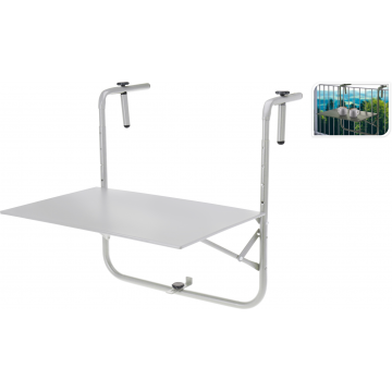 Table de balcon à suspendre / 60 x 43 x 70 cm / Gris